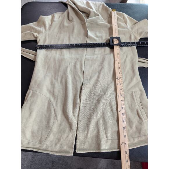 Lucky Brand Women's Small Beige French Terry Wrap Hooded Sweatshirt Cardigan EUC - Picture 8 of 14